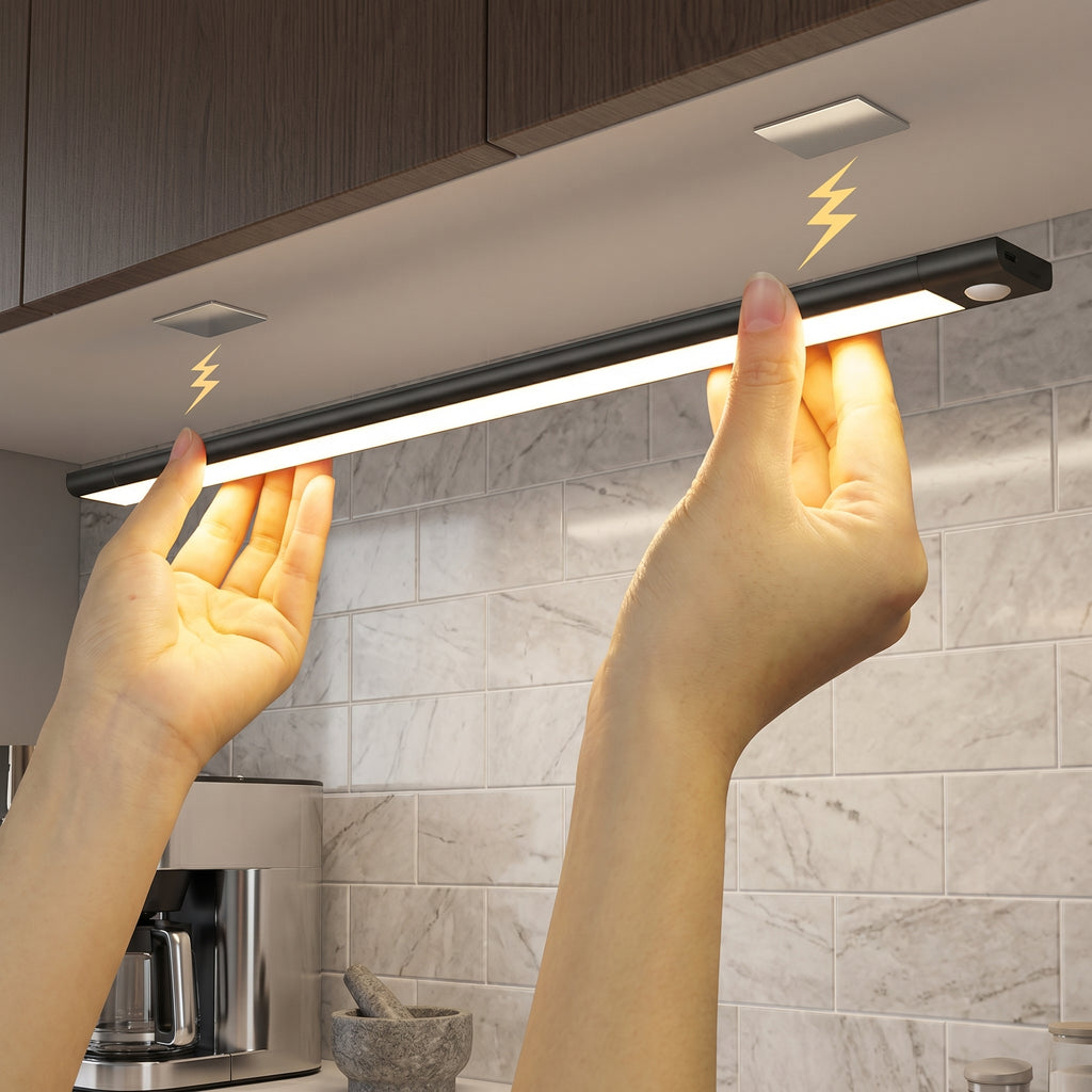 LED Cabinet Light USB Type-C Rechargeable Motion Sensor Led Lamp 300MM